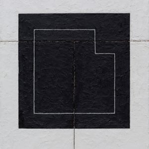 Bereznai Péter: Japán kert holdfényben, 2025, olaj, vászon, 140x100 cm Fotó: Deim Balázs