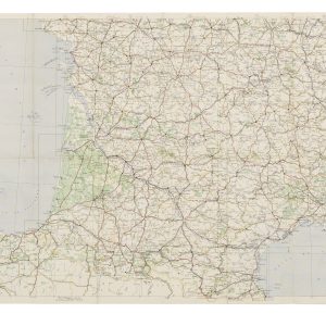 VAJDA Lajos (?): Tour de France, 1932–1933 körül, a kollázs másik oldalán lévő térkép